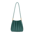 Load image into Gallery viewer, Carrie Peacock Pleated Vegan Shoulder Bag
