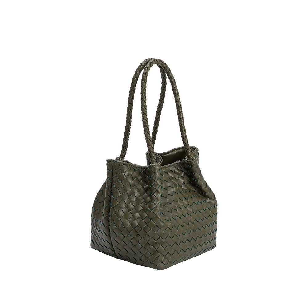 Anahi Olive Recycled Vegan Top Handle Bag