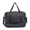 Load image into Gallery viewer, Globetrotter Quilted Nylon Puffer Travel Weekender: Black
