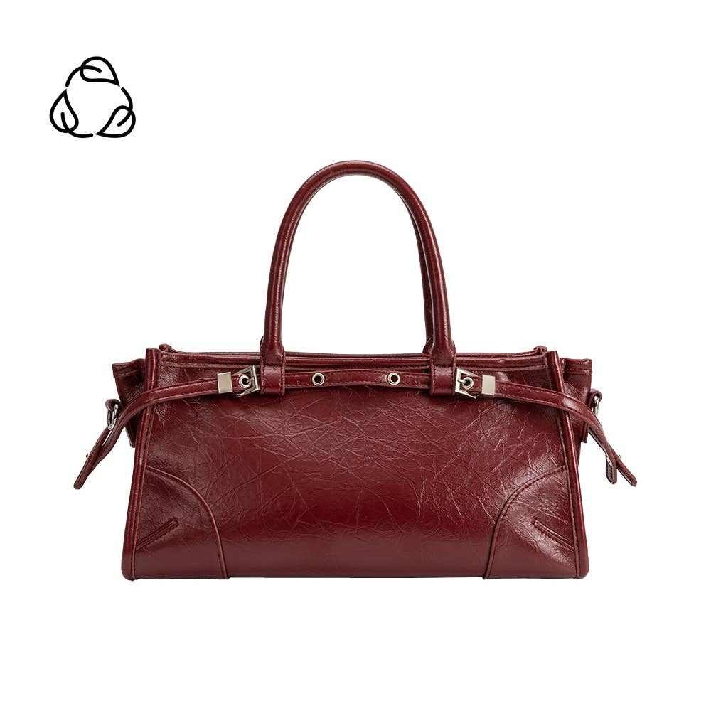 Rhonda Burgundy Recycled Vegan Top Handle Bag