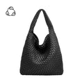Load image into Gallery viewer, Johanna Black Recycled Vegan Shoulder Bag
