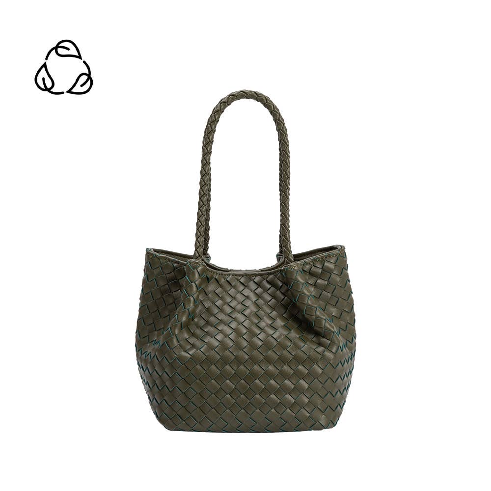 Anahi Olive Recycled Vegan Top Handle Bag