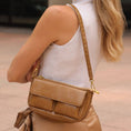 Load image into Gallery viewer, Aria Mocha Recycled Vegan Shoulder Bag
