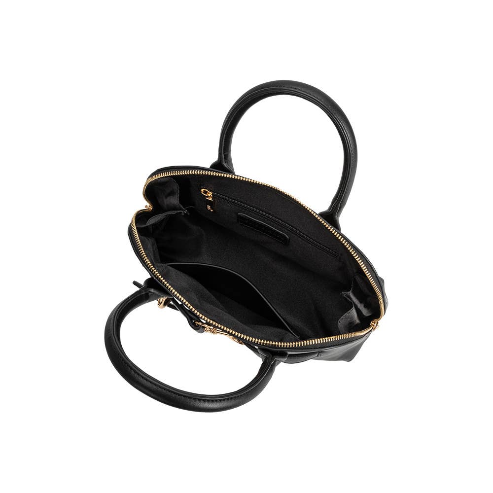 Rue Black Recycled Vegan Top Handle Bag