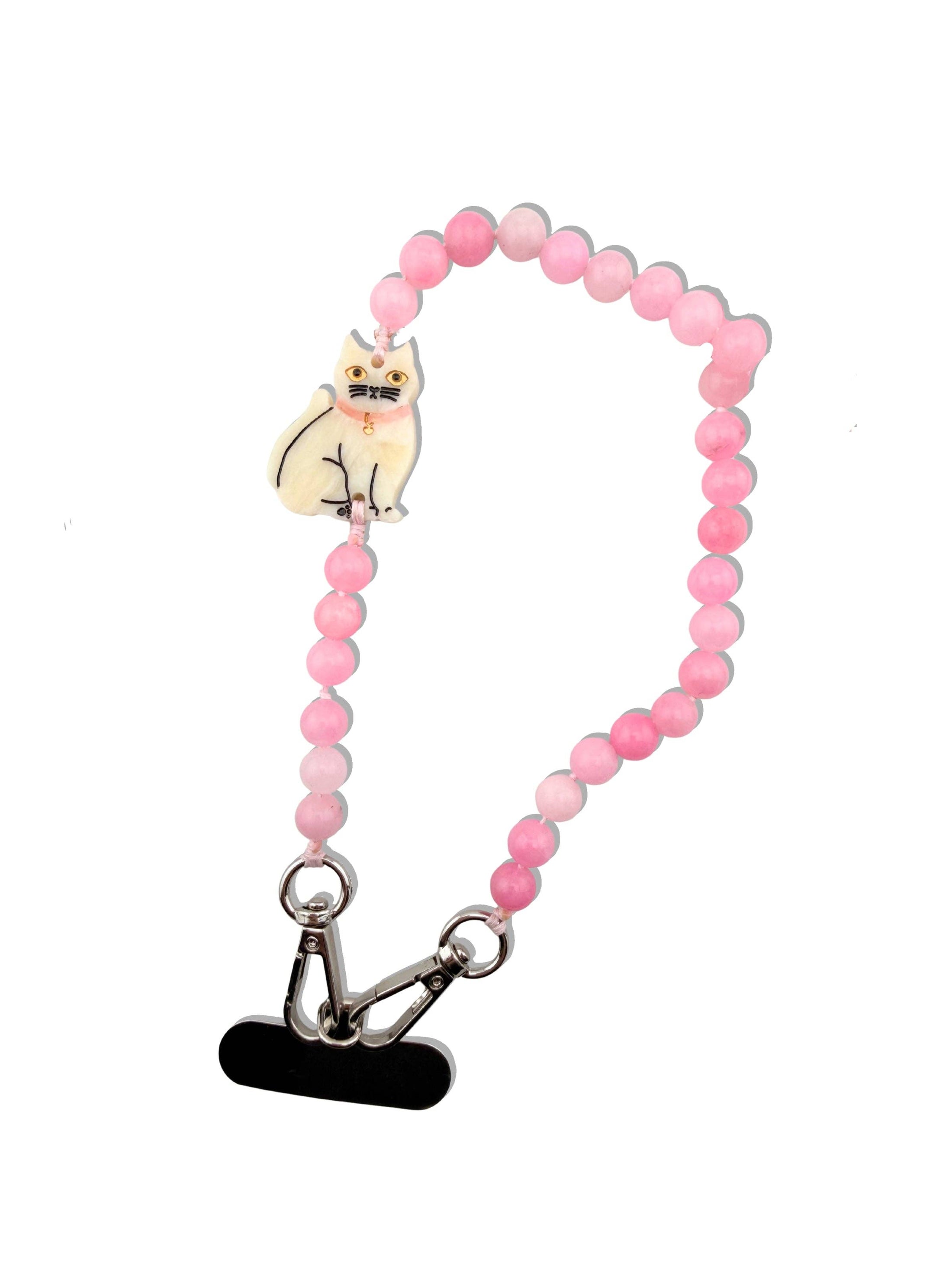 Hand-painted Kawaii Cat Bracelet Phone Chain
