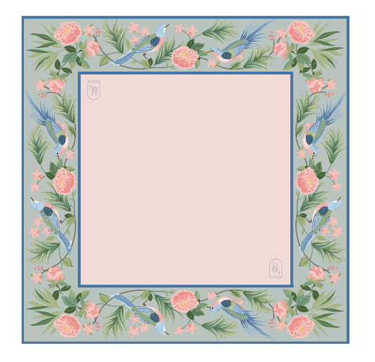 Hutch & Nook Mahjong Mat - Songbird Bloom