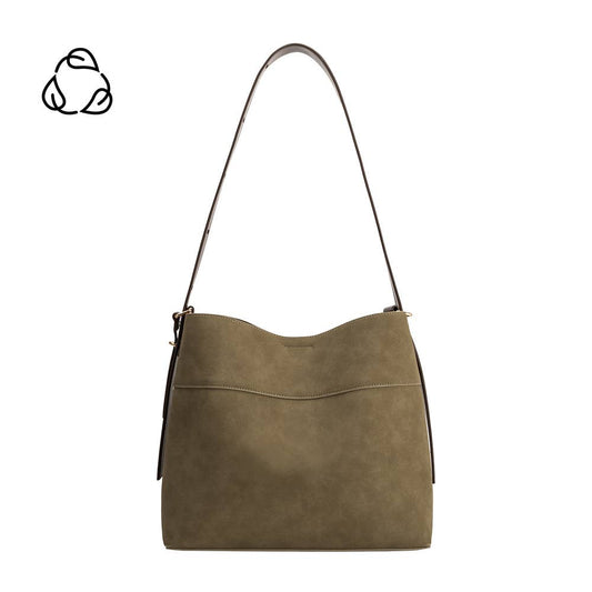 Stormie Olive Recycled Vegan Suede Tote Bag