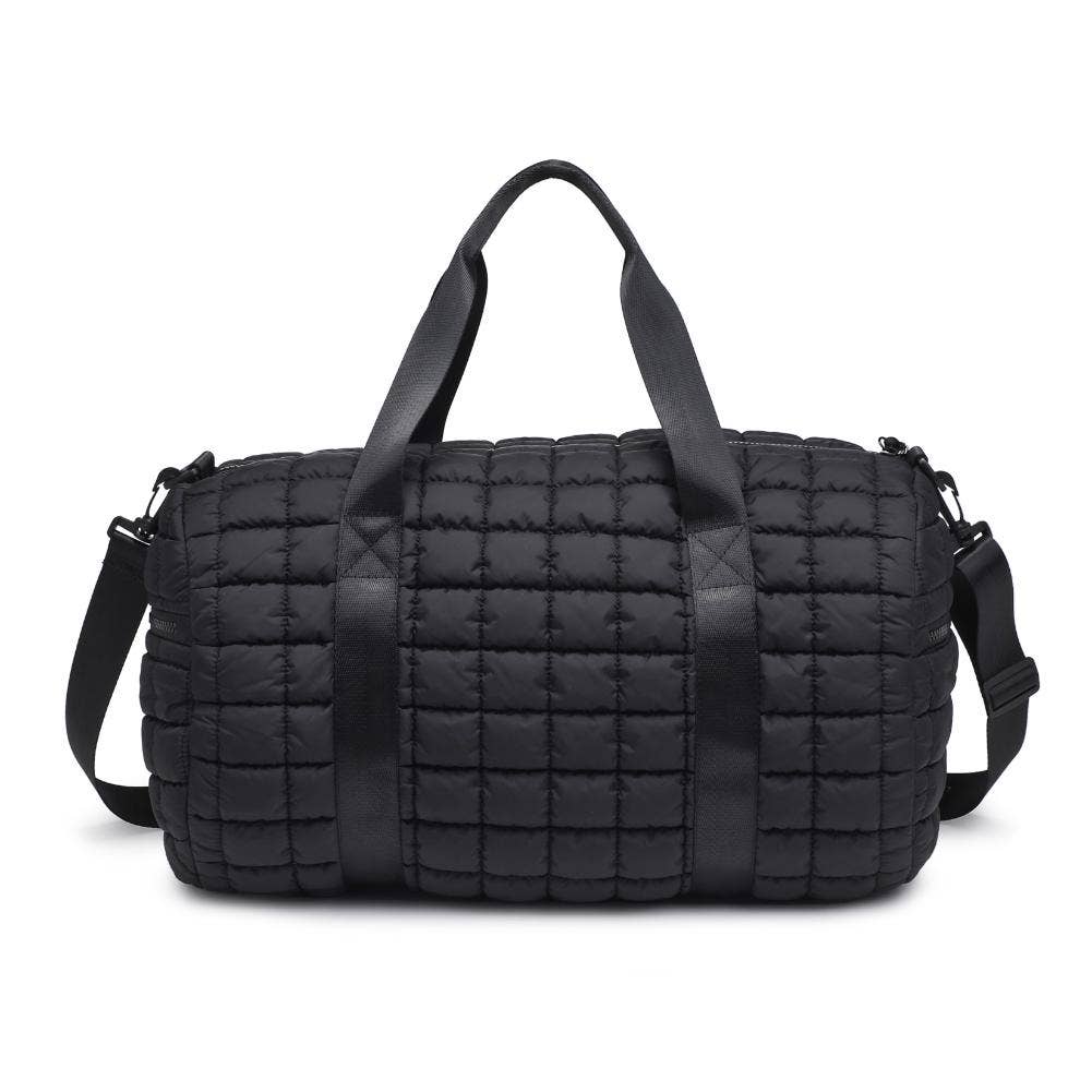 Ty Quilted Puffer Nylon Duffel: Natural