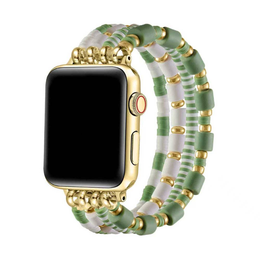 Emily Beaded Band for Apple Watch: Green / Fits All Models