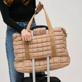 Load image into Gallery viewer, Globetrotter Quilted Nylon Puffer Travel Weekender: Natural

