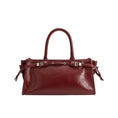 Load image into Gallery viewer, Rhonda Burgundy Recycled Vegan Top Handle Bag
