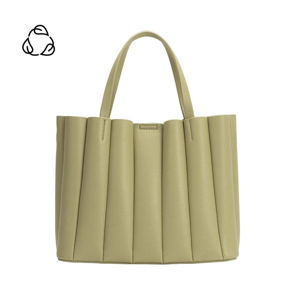 Adela Mint Recycled Vegan Leather Tote Bag