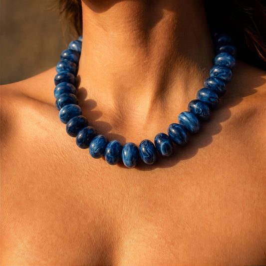 Highland Bauble Necklace: Navy