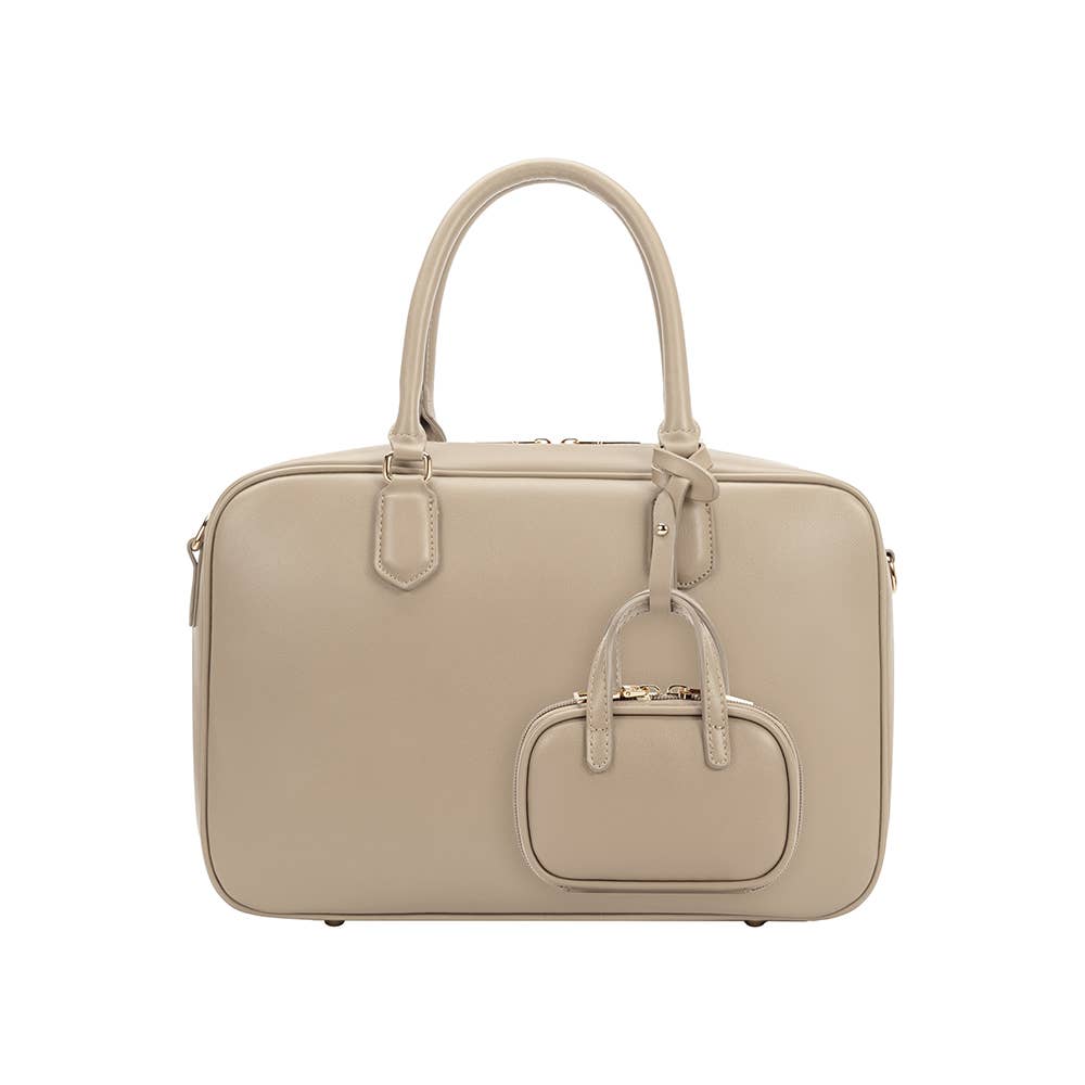 Natasha Mushroom Large Recycled Top Handle Bag