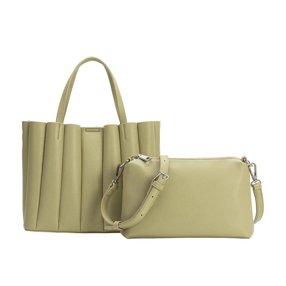 Adela Mint Recycled Vegan Leather Tote Bag
