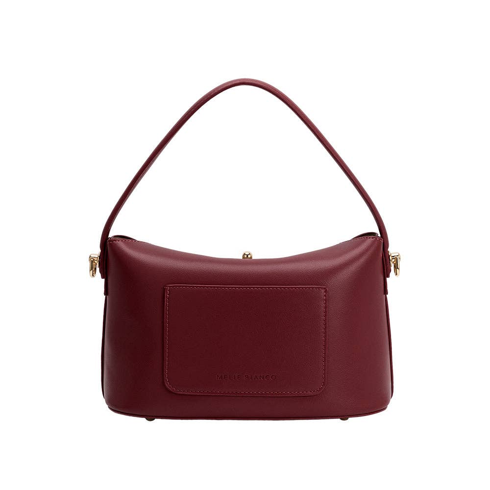 Melie Bianco Lana Burgundy Vegan Leather Crossbody