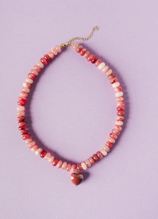 Alice Necklace: Pink Strawberry