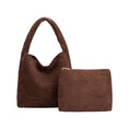 Load image into Gallery viewer, Johanna Tobacco Suede Vegan Shoulder Bag
