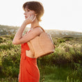 Load image into Gallery viewer, Tulip Raffia Embossed Recycled Top Handle
