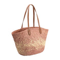 Load image into Gallery viewer, Sunset Blush Straw Tote Bag
