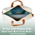 Load image into Gallery viewer, Magical Bottomless Mahjong Bag- Canvas & Leather
