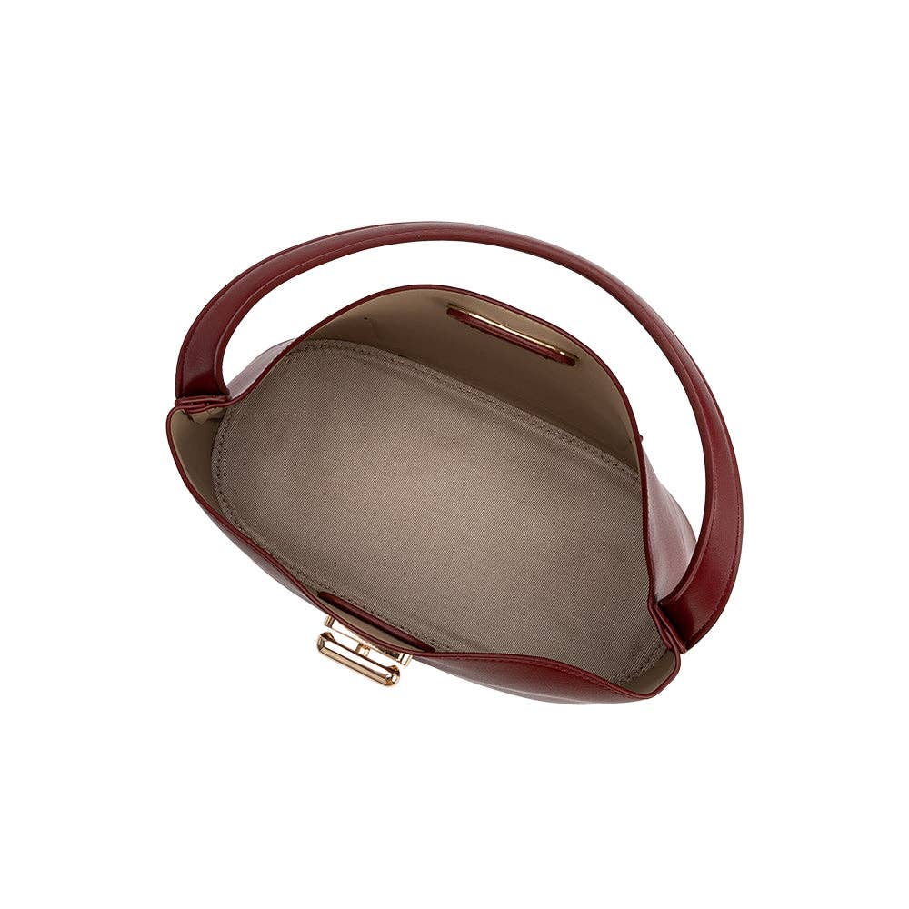 Melie Bianco Lana Burgundy Vegan Leather Crossbody