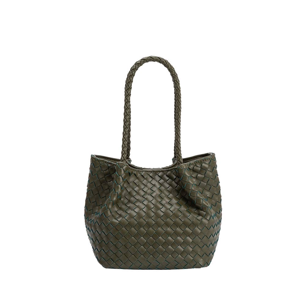 Anahi Olive Recycled Vegan Top Handle Bag