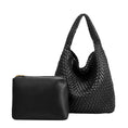 Load image into Gallery viewer, Johanna Black Recycled Vegan Shoulder Bag
