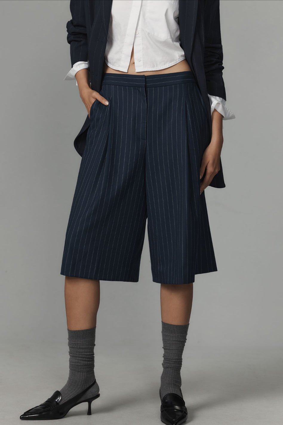 By Anthropologie Pinstripe Culottes