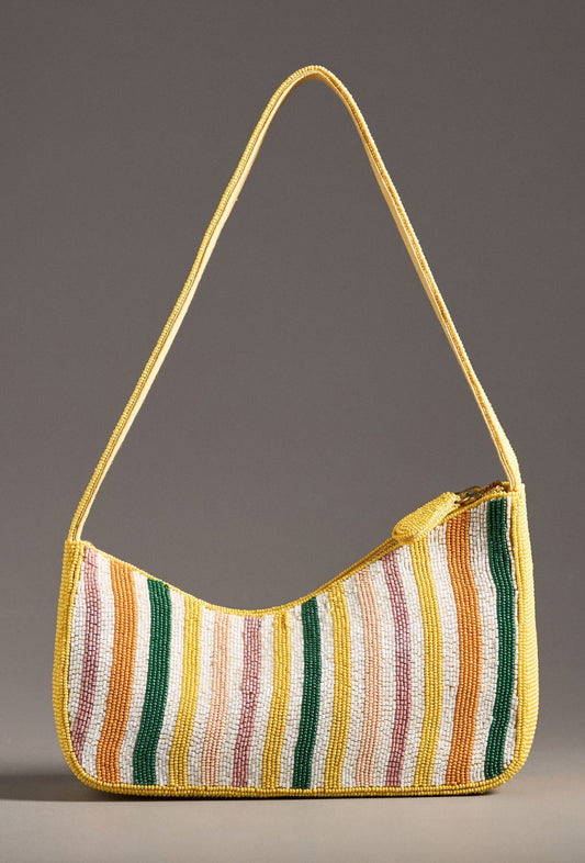 Asymmetric Beaded Shoulder Bag