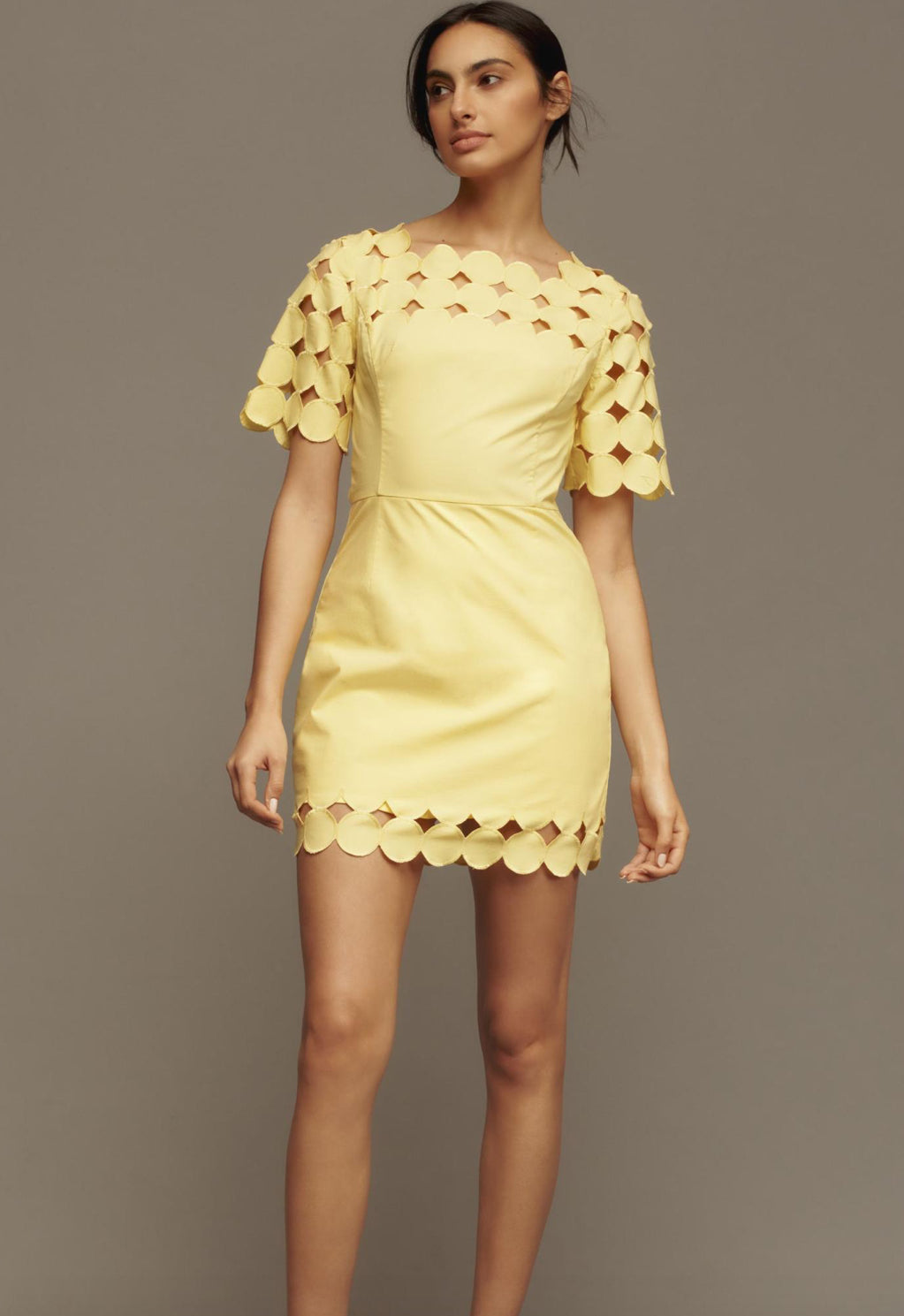 anthropologie yellow mini dress By Cutwork Shift warm evenings Little Princess Sara Crochet Size:2 (Size 6 - 8) Baby Blue Maternity Dress