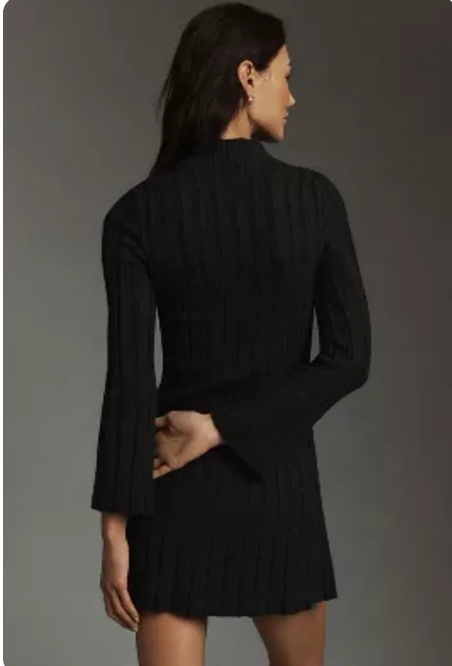 anthropologie black sweater dress Anthropologie | Dresses | Nwt By Anthropologie Black Turtleneck Sweater Dress Long Sleeve Large