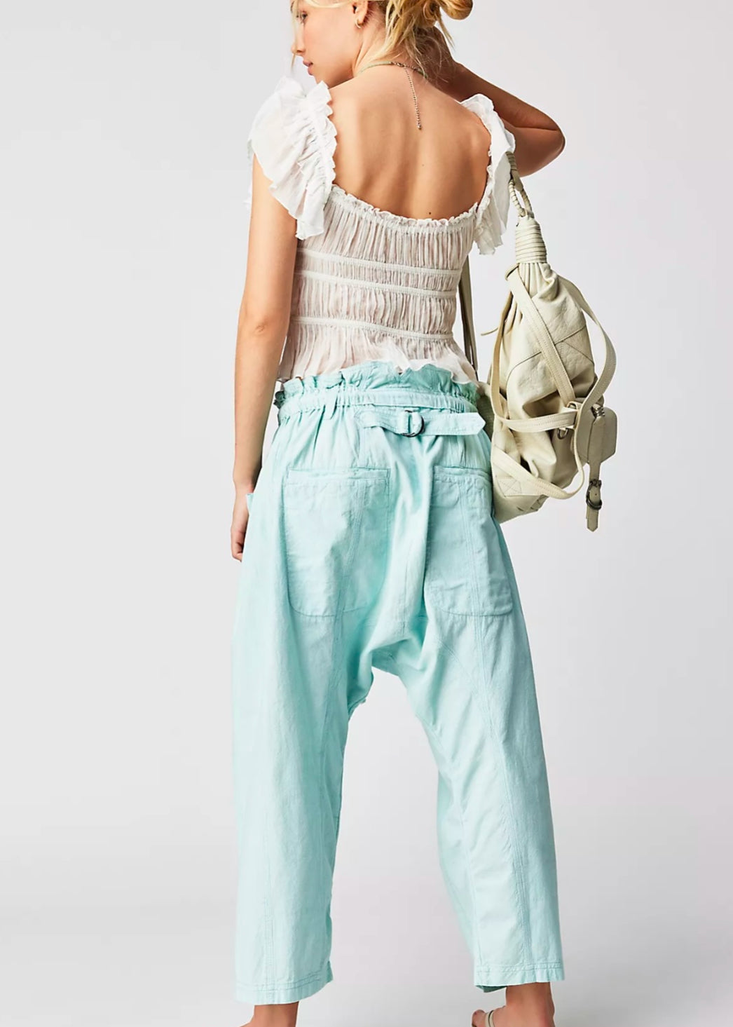 Free People Runyon Oversized Solid Pants- EUC