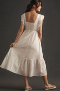 Load image into Gallery viewer, English Factory Sleeveless Square-Neck Eyelet Midi Dress
