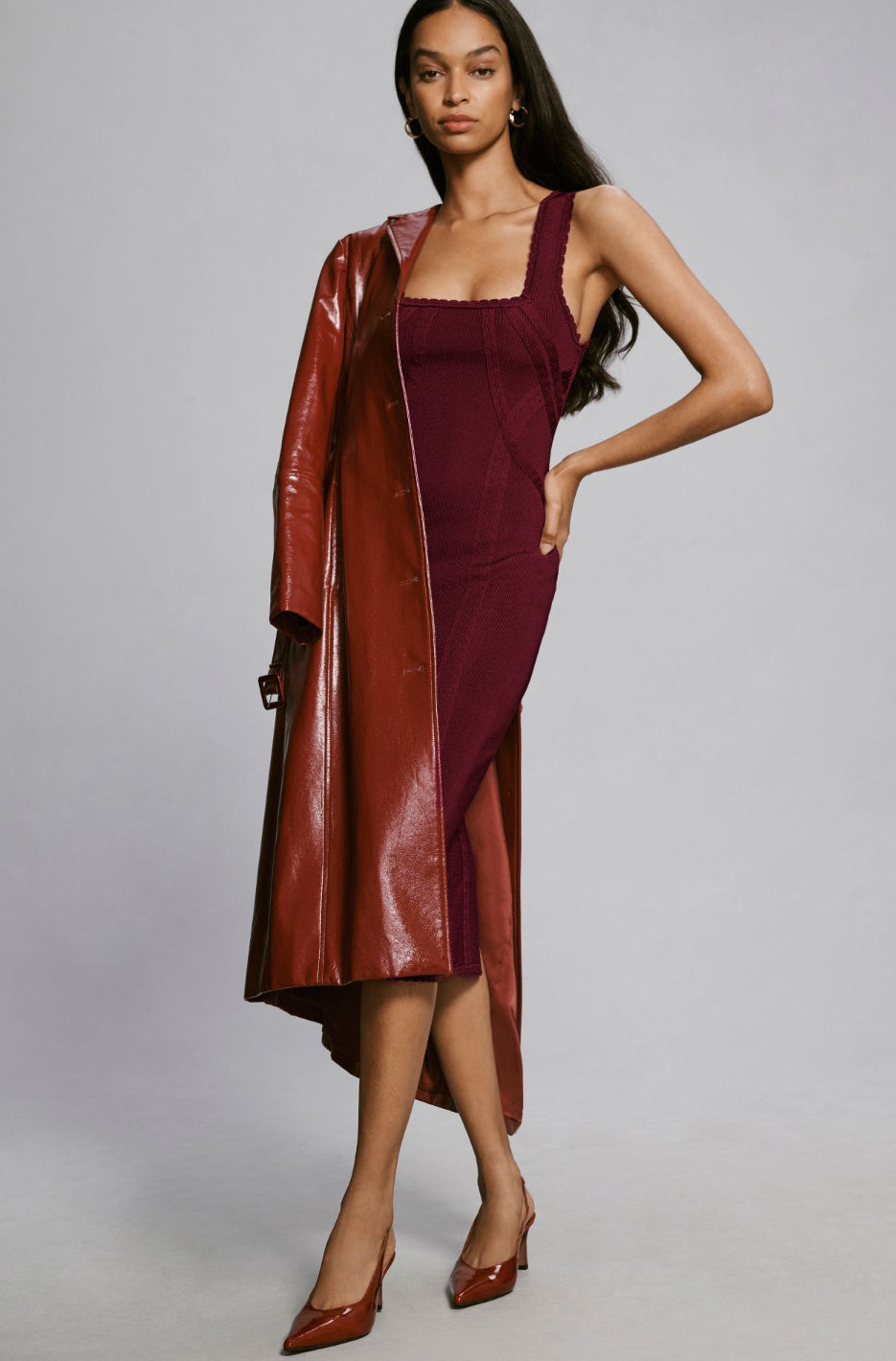 By Anthropologie Slim Square-Neck Sweater Dress katie + hubbell By Anthropologie Slim Square-Neck Sweater Dress katie + hubbell