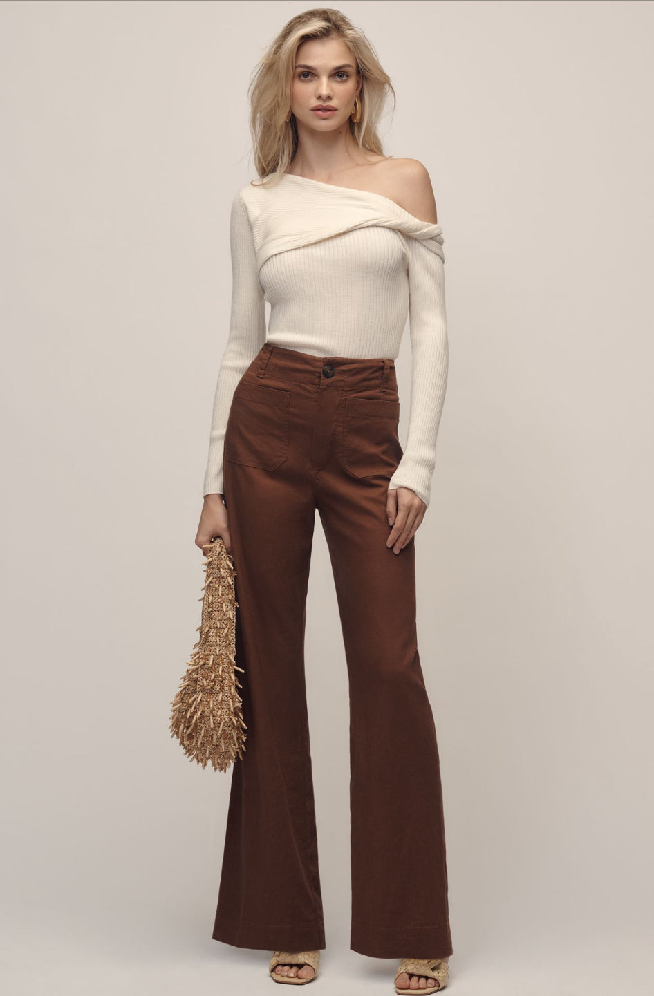 The Colette Beachy Linen Full-Length Wide-Leg Pants by Maeve