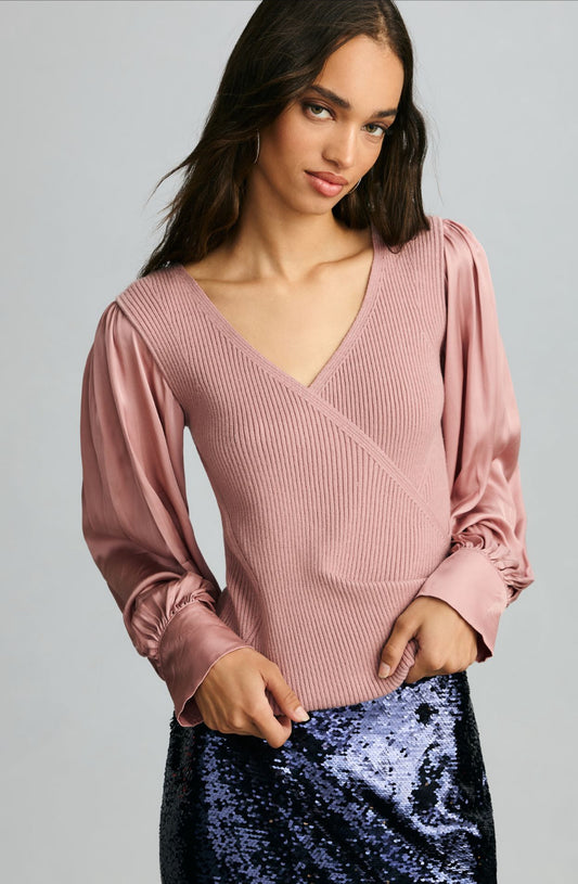 By Anthropologie Twofer Faux-Wrap Sweater
