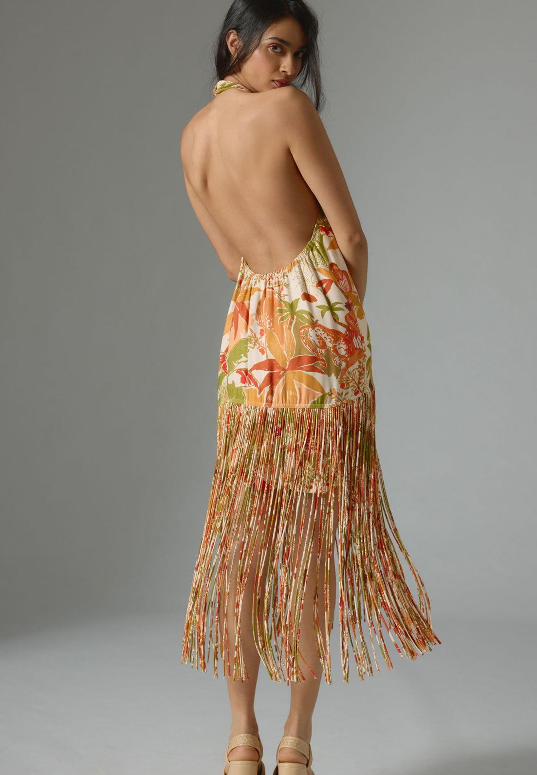Farm Rio Fringed Halter Dress – katie + hubbell Farm Rio Fringed Halter Dress – katie + hubbell