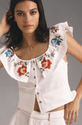 Load image into Gallery viewer, Pilcro Embellished Ruffle Collar Top
