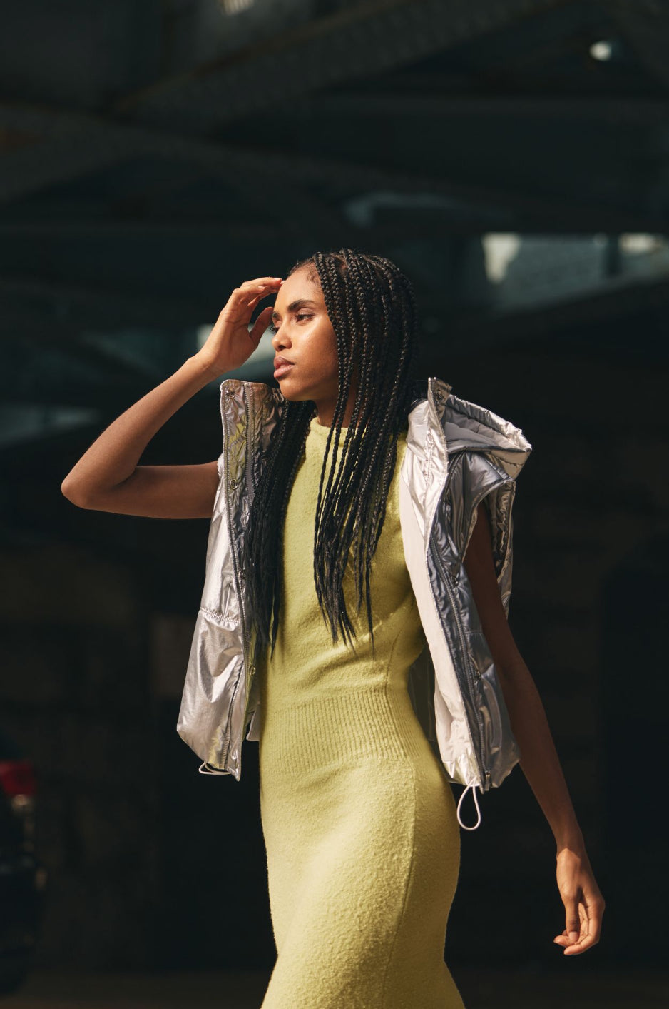 Daily Practice by Anthropologie Metallic Puffer Vest