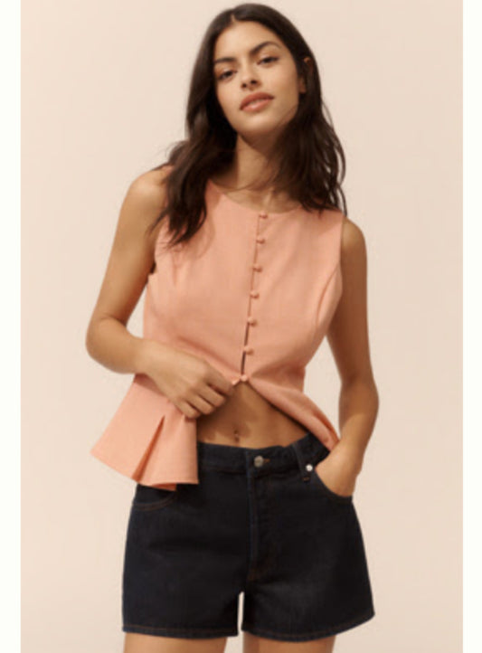 FRAME The Hang Mid-Rise Denim Shorts