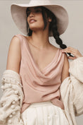 Load image into Gallery viewer, Maeve Cowl-Neck Button-Back Tank

