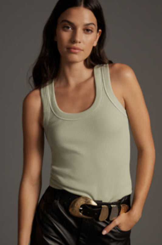 The Sunny Scoop-Neck Tank Top by Pilcro