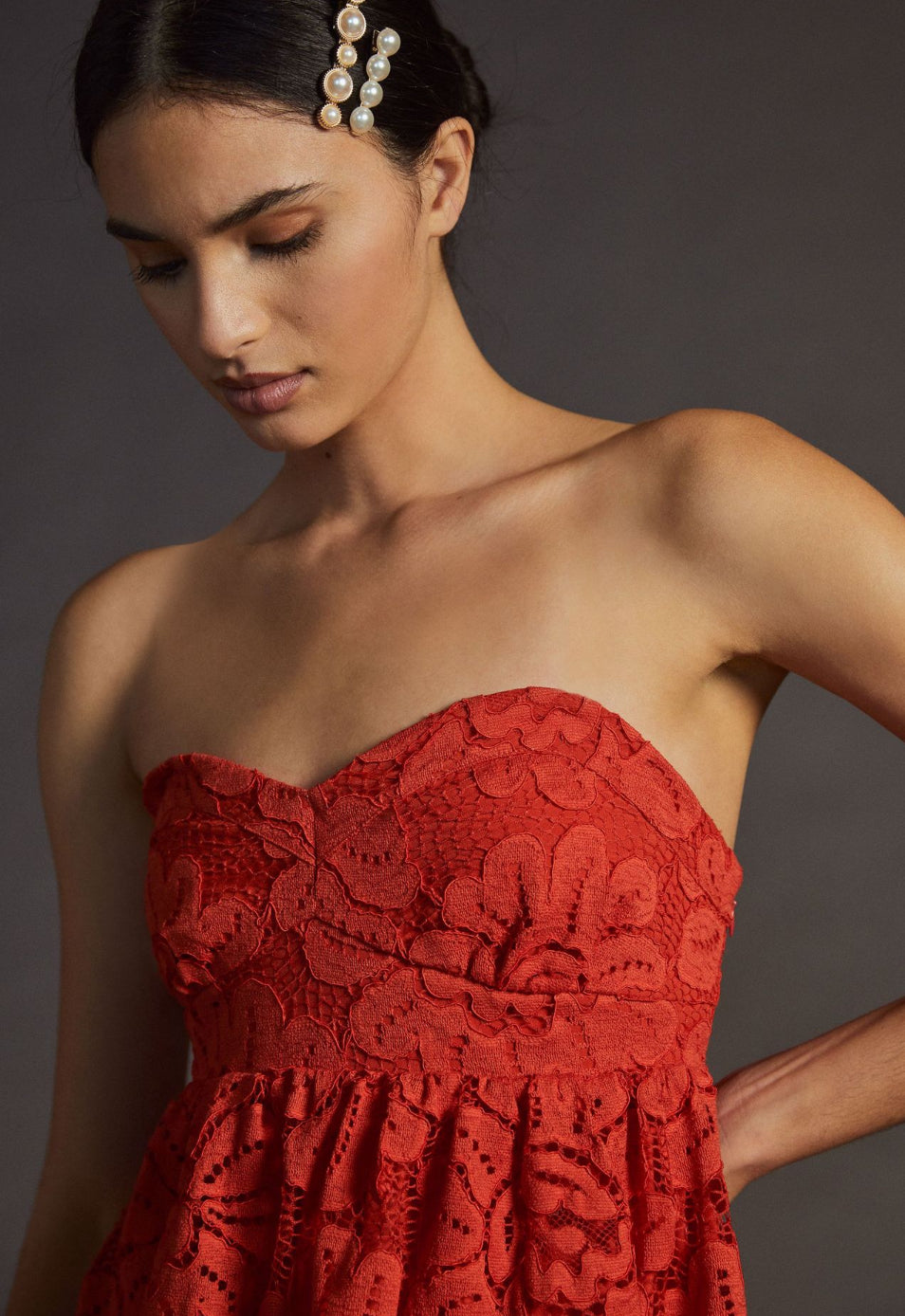 Maeve Strapless Lace Mini Dress Maeve Strapless Lace Mini Dress