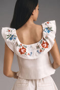 Load image into Gallery viewer, Pilcro Embellished Ruffle Collar Top

