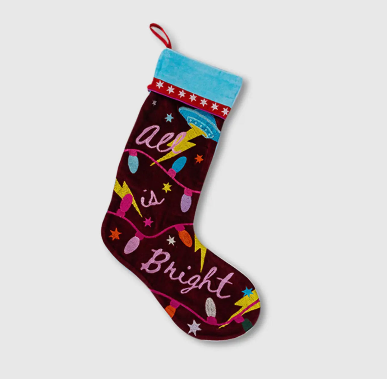 Furbish Studio Embroidered Stocking - Thumbnail 3