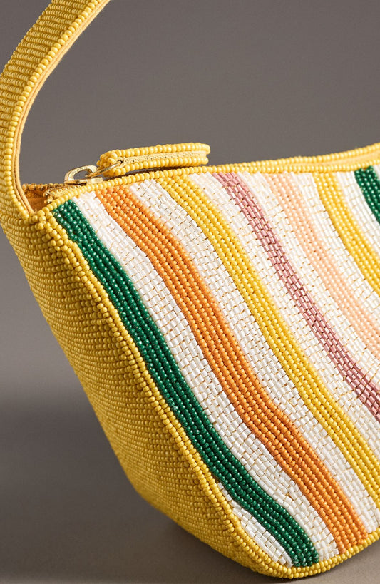 Asymmetric Beaded Shoulder Bag