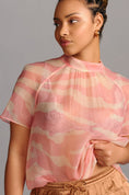 Load image into Gallery viewer, Daniel Rainn Mock-Neck Short-Sleeve Blouse
