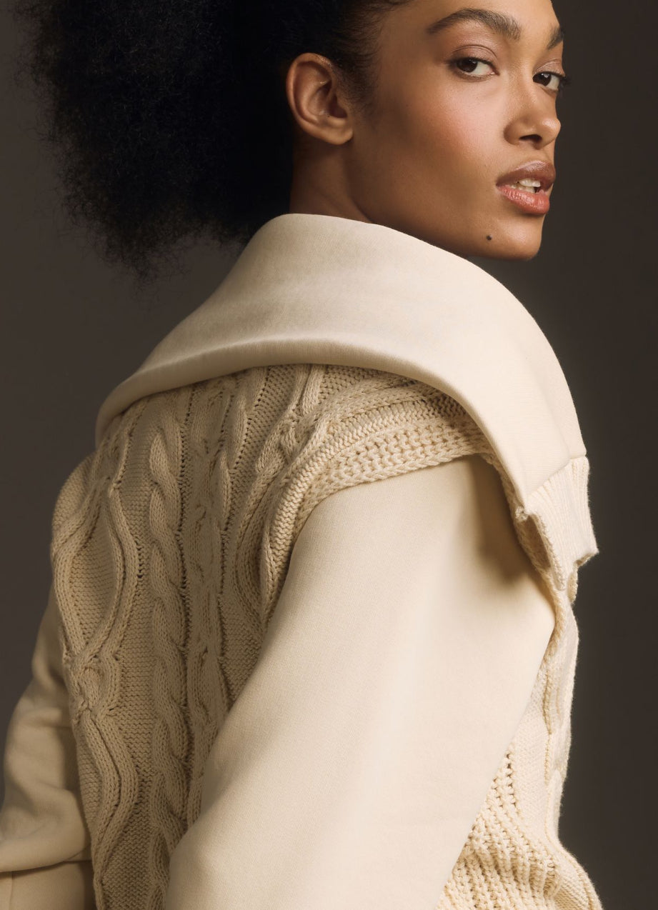 Pilcro Cable Laced Twofer Sweater – katie + hubbell