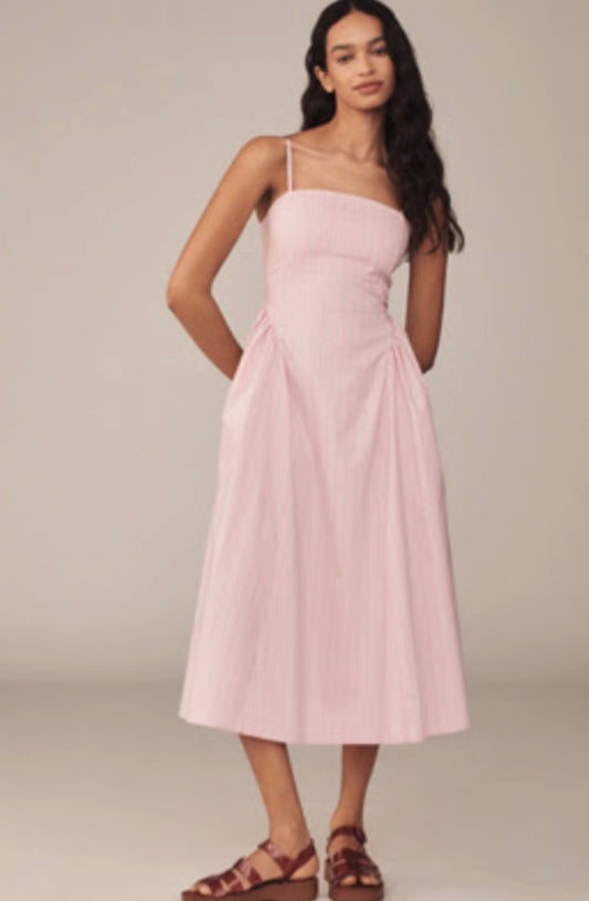 Maeve Sleeveless Fitted A-Line Midi Dress
